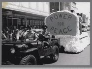 Photograph of Air Force ROTC parade float in downtown Greenville, North Carolina